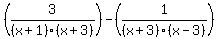+%283%2F%28x%2B1%29%28x%2B3%29%29+-+%281%2F%28x%2B3%29%28x-3%29%29+