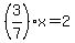 +%283%2F7%29x=+2
