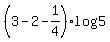 +%283-2-1%2F4%29log%285%29