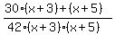 +%2830%28x%2B3%29+%2B+%28x%2B5%29+%29+%2F%2842%28x%2B3%29%28x%2B5%29%29+