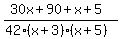 +%2830x%2B90+%2B+x%2B5%29%2F%2842%28x%2B3%29%28x%2B5%29%29+