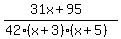 +%2831x%2B95+%29%2F%2842%28x%2B3%29%28x%2B5%29%29+