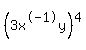 +%283x%5E-1y%29%5E4