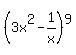 +%283x%5E2+-+1%2Fx%29%5E9+