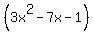 +%283x%5E2-7x-1%29