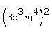 +%283x%5E3%2Ay%5E4%29%5E2+