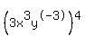 +%283x%5E3y%5E-3%29%5E4+
