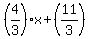 +%284%2F3%29x+%2B+%2811%2F3%29+