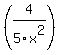 +%284%2F5x%5E2%29
