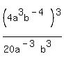 +%284a%5E3b%5E%28-4%29%29%5E3%2F%2820a%5E%28-3%29b%5E3%29