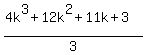 +%284k%5E3%2B12k%5E2%2B11k%2B3%29%2F3+