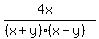 +%284x%29%2F%28%28x%2By%29%28x-y%29%29+