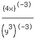 +%284x%29%5E-3%2F%28y%5E3%29%5E-3+