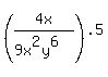 +%284x%2F%289x%5E2y%5E6%29%29%5E.5+