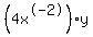 +%284x%5E-2%29y