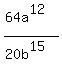 +%2864a%5E12%29%2F%2820b%5E15%29