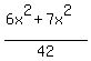 +%286x%5E2%2B7x%5E2%29%2F42+