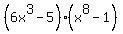 +%286x%5E3-5%29%28x%5E8-1%29+