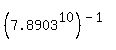 +%287.8903%5E10%29%5E%28-1%29+