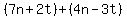 +%287n+%2B+2t%29+%2B+%284n+-+3t%29+