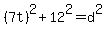 +%287t%29%5E2+%2B+12%5E2+=+d%5E2+