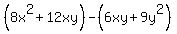 +%288x%5E2%2B12xy%29-%286xy%2B9y%5E2%29+