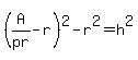 +%28A%2Fpr-r%29%5E2-r%5E2+=h%5E2++