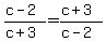 +%28c-2%29%2F%28c%2B3%29=%28c%2B3%29%2F%28c-2%29+