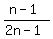 +%28n-1%29%2F%282n-1%29++