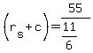 +%28r%5Bs%5D+%2B+c%29+=+55%2F%2811%2F6%29