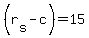 +%28r%5Bs%5D+-+c%29+=+15+
