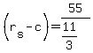 +%28r%5Bs%5D+-+c%29+=+55%2F%2811%2F3%29+