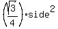+%28sqrt%283%29%2F4%29%2Aside%5E2+