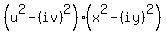 +%28u%5E2+-+%28iv%29%5E2%29%28x%5E2+-+%28iy%29%5E2%29