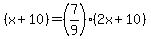 +%28x%2B10%29+=+%287%2F9%29%282x%2B10%29