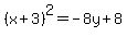 +%28x%2B3%29%5E2=-8y%2B8