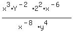 +%28x%5E3%2A+Y%5E%28-2%29%2A2%5E2%2Ax%5E%28-6%29+%29+%2F+%28x%5E%28-8%29%2A+y%5E4%29