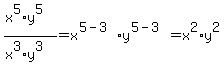 +%28x%5E5+%2Ay%5E5%29%2F%28x+%5E3%2A+y%5E3%29=x%5E%285-3%29%2Ay%5E%285-3%29=x%5E2%2Ay%5E2