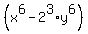 +%28x%5E6+-+2%5E3%2Ay%5E6%29+