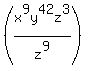 +%28x%5E9y%5E42z%5E3%2Fz%5E9%29