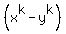 +%28x%5Ek+-+y%5Ek%29
