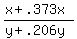 +%28x+%2B+.373x%29+%2F+%28y+%2B+.206y%29+