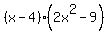 +%28x+-+4%29%282x%5E2+-+9%29+