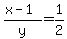 +%28x-1%29%2Fy+=+1%2F2+