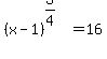 +%28x-1%29%5E%283%2F4%29=16+