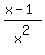 +%28x-1%29+%2F+x%5E2+
