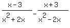 +%28x-3%29%2F%28x%5E2%2B2x%29+-+%28x%2B3%29%2F%28x%5E2-2x%29+