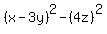 +%28x-3y%29%5E2-%284z%29%5E2