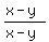 +%28x-y%29%2F%28x-y%29+