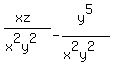 +%28xz%29%2F%28x%5E2y%5E2%29+-+y%5E5%2F%28x%5E2y%5E2%29+